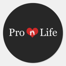 Pro-Life Heart and Baby Feet Stickers