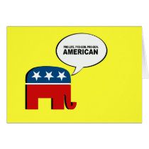 Pro-life. Pro-God. Pro-Gun American Greeting Card