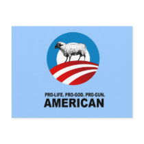 Pro-life. Pro-God. Pro-Gun American Postcard