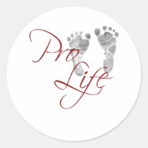 Pro Life Round Sticker