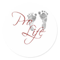 Pro Life Round Sticker