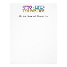 Pro-Life Tea Partier Custom Letterhead