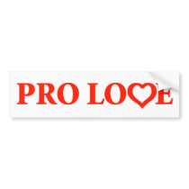 Pro Love Red Bumper Stickers