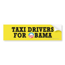 Pro-Obama Taxi Drivers Bumper Sticker