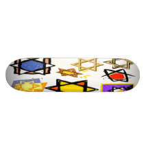 PRO PLATE-FORME D'ÉTOILES JUIVES - CADEAUX JUDAÏQU PLATEAU DE PLANCHE À ROULETTES