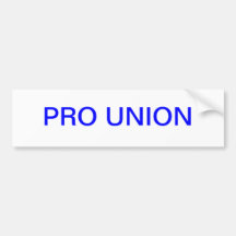 PRO UNION BUMPER STICKERS