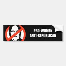 Pro-Women Anti-Republican Bumper Stickers