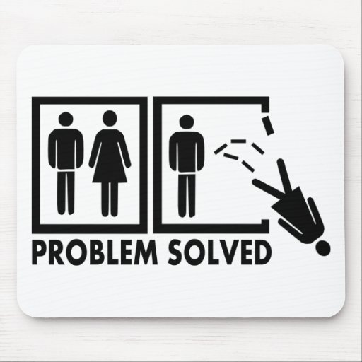 Problem solved - Woman Mousepads