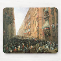 Procession of Corpus Christi in Via Dora Grossa, T Mousepads