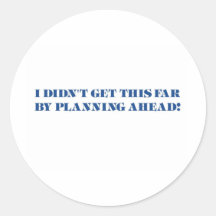 Procrastinator (blue) round stickers