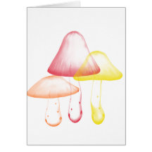 Produits de champignon carte de vœux