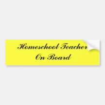 Professeur de Homeschool à bord Autocollant Pour Voiture