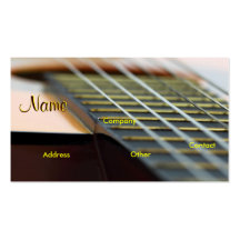 Professeur de musique de guitare modèle de carte de visite