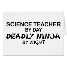 Professeur de Sciences Ninja mortel Carte De Vœux
