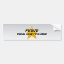 Professeur fier de travail social autocollant pour voiture