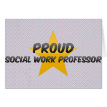 Professeur fier de travail social cartes de vœux