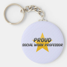 Professeur fier de travail social porte-clefs