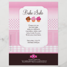 Professional Bake Sale Flyer personalized with Log