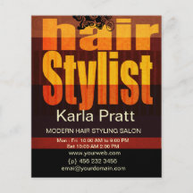 Professional Beauty Salon Spa Hairstylist Full Color Flyer