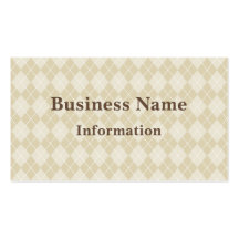 Professional Beige Argyle Business Card