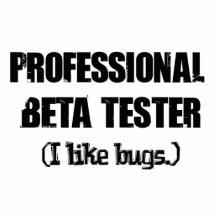 professional beta tester (like bugs) photo cutout