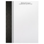 Professional Black Damask Personalized Letterhead