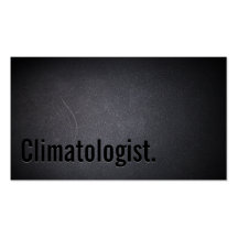 Professional Black Out Climatologist Business Card