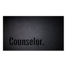 Professional Black Out Counselor Business Card
