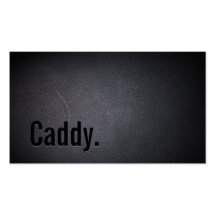 Professional Black Out Golf Caddy Business Card
