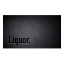 Professional Black Out Liquor Business Card