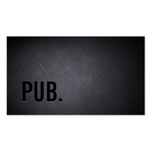 Professional Black Out Pub Business Card