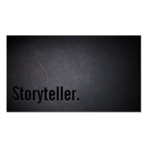 Professional Black Out Storyteller Business Card