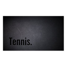 Professional Black Out Tennis Business Card