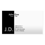 professional black/white (monogrammed) business cards