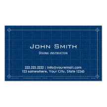 Professional Blueprint Diving Business Card