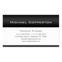 Professional Business Card Financial Planner Grey