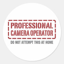Professional Camera Operator Round Stickers