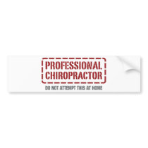 Professional Chiropractor Bumper Sticker
