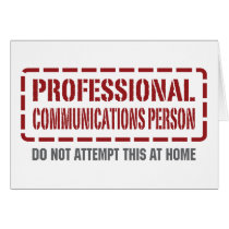 Professional Communications Person Greeting Cards
