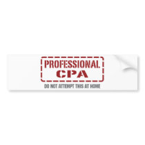 Professional CPA Bumper Stickers