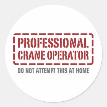 Professional Crane Operator Sticker