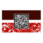 professional damask QR code Business Card Templates