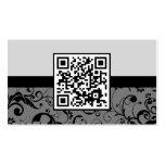 professional damask QR code Business Cards