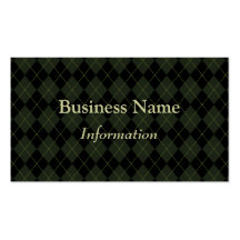 Professional Dark Argyle Business Card