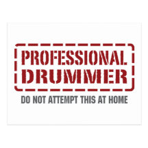 Professional Drummer Postcard