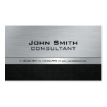 Professional Elegant Modern Black Silver Metal Business Card Template