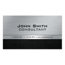 Professional Elegant Modern Black Silver Metal Business Card Template