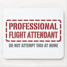 Professional Flight Attendant Mouse Pad