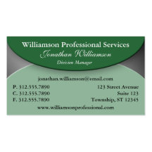 Professional Fold Green Business Cards