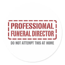 Professional Funeral Director Round Sticker